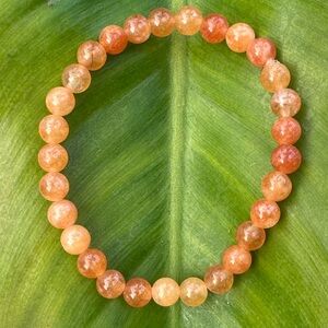 B79. New 6mm Round AAA Natural Carnelian Bracelet 
Made On Maui